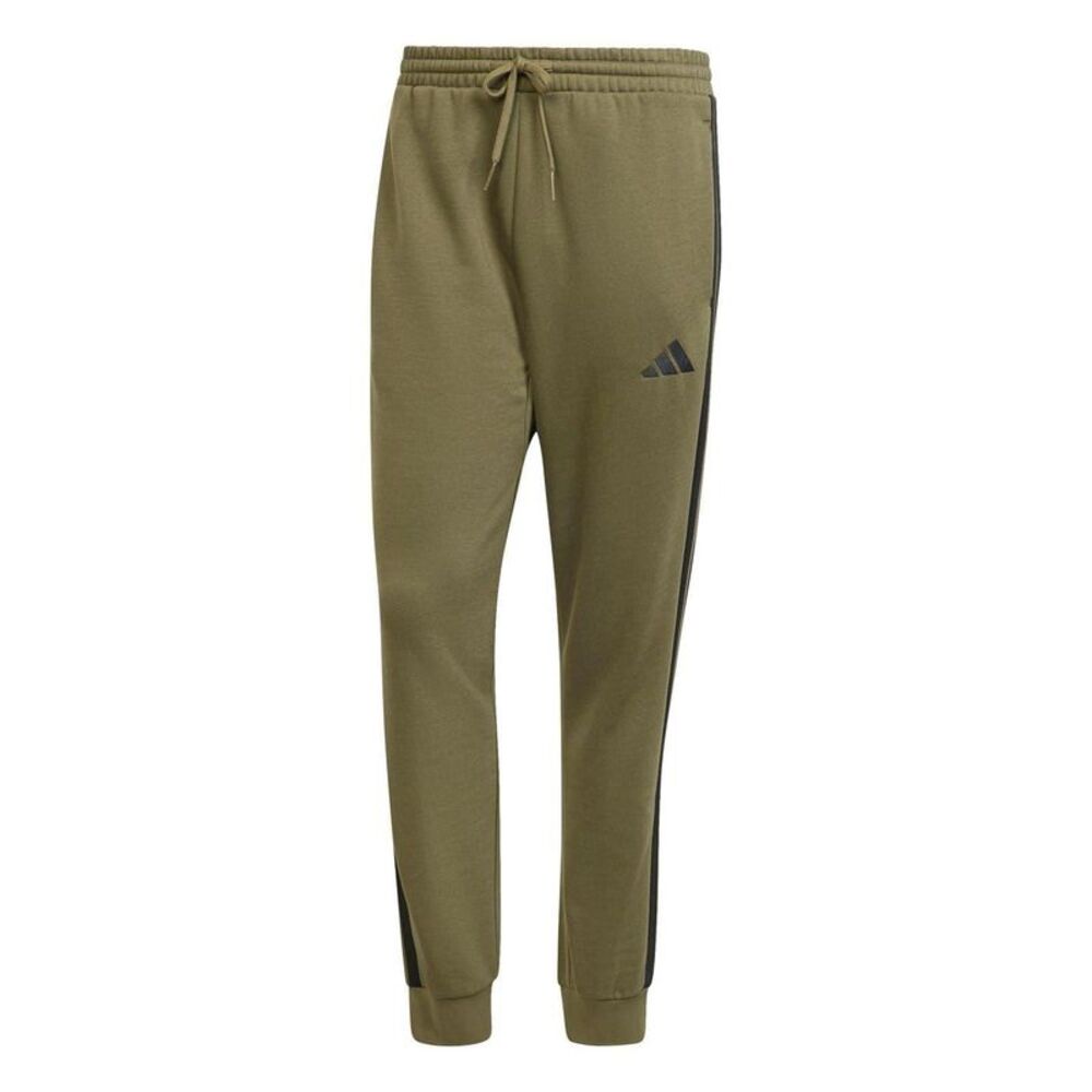 Adidas Mens Essentials Fleece 3 Stripes Tapered Leg Sweatpants / Olive Strata